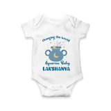 Changing The World Aquarius Baby Romper / Onesie | Custom Aquarius Romper / Onesie for Your Future World Changer - WHITE - New Born (Chest 14")