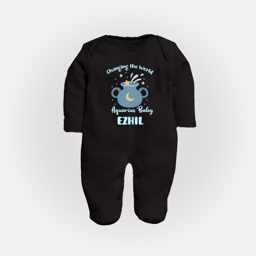 Changing The World Aquarius Baby Sleepsuit / Full Sleeve Bodysuit | Custom Aquarius Sleepsuit / Full Sleeve Bodysuit for Your Future World Changer