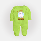All Business, No Nap Capricorn Baby Sleepsuit / Full Sleeve Bodysuit | Personalized Capricorn Sleepsuit / Full Sleeve Bodysuit for Your Busy Baby - LIME GREEN - New Born (Chest 7.5")