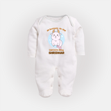 All Business, No Nap Capricorn Baby Sleepsuit / Full Sleeve Bodysuit | Personalized Capricorn Sleepsuit / Full Sleeve Bodysuit for Your Busy Baby - WHITE - New Born (Chest 7.5")