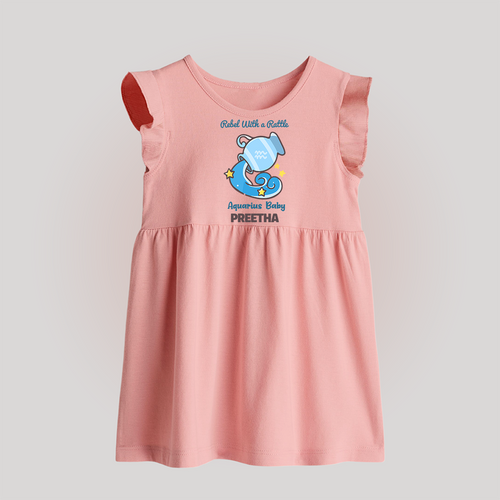 Rebel With A Rattle Aquarius Baby Frock | Personalized Aquarius Baby Frock for Your Rebellious Baby