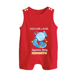 Rebel With A Rattle Aquarius Baby Romper Suit / Sleeveless Romper | Personalized Aquarius Romper Suit / Sleeveless Romper for Your Rebellious Baby - RED - 0 - 5 Months Old (Chest 18")