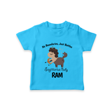 No Boundaries, Just Bottles Sagittarius T-Shirt | Custom Sagittarius T-Shirt for Your Free-Spirited Baby - SKY BLUE - 0-5 Months Old (Chest 17")