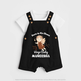 Born To Fix Chaos Virgo Baby Dungaree Set | Personalized Virgo Dungaree Set for Your Little Perfectionist - BLACK - 0 - 5 Months Old (Chest 18")