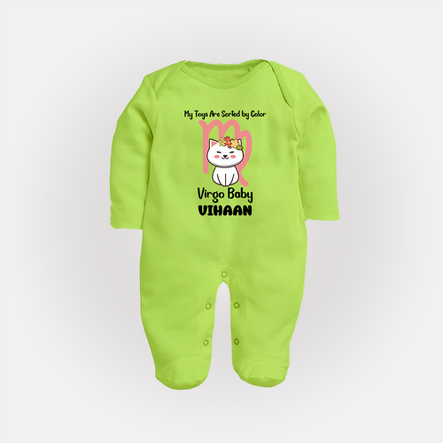 My Toys Are Sorted By Color Virgo Baby Sleepsuit / Full Sleeve Bodysuit | Custom Virgo Sleepsuit / Full Sleeve Bodysuit for Your Organized Baby