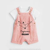 Capricorn sign Constellation Dungaree - PEACH - 0 - 5 Months Old (Chest 18")