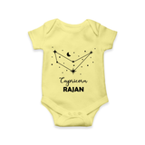 Capricorn sign Constellation Romper - PASTEL YELLOW - New Born (Chest 14")