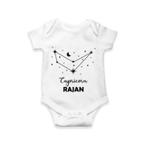 Capricorn sign Constellation Romper - WHITE - New Born (Chest 14")