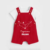 Capricorn sign Constellation Dungaree - RED - 0 - 5 Months Old (Chest 18")