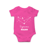 Capricorn sign Constellation Romper - HOT PINK - New Born (Chest 14")