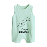 Scorpio Star Sign Constellation Button Romper - MINT GREEN - New Born (Chest 18")