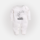 Scorpio Star Sign ConstellationFullbody Suit - WHITE - New Born (Chest 7.5")