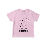 Scorpio Star Sign Constellation T shirt - BABY PINK - 0-5 Months Old (Chest 17")