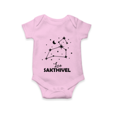 Leo Zodiac Constellation Romper - BABY PINK - New Born (Chest 14")