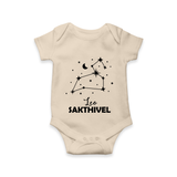 Leo Zodiac Constellation Romper - IVORY - New Born (Chest 14")