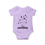 Leo Zodiac Constellation Romper - LILAC - New Born (Chest 14")