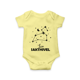 Leo Zodiac Constellation Romper - PASTEL YELLOW - New Born (Chest 14")