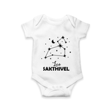 Leo Zodiac Constellation Romper - WHITE - New Born (Chest 14")
