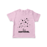 Leo Zodiac Constellation T shirt - BABY PINK - 0-5 Months Old (Chest 17")
