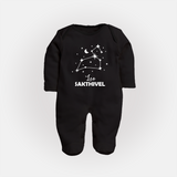 Leo Zodiac ConstellationFullbody Suit - BLACK - New Born (Chest 7.5")