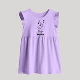 Virgo Star Sign Constellation Baby Frock - LILAC - 0 - 3 Months Old (Chest 17")