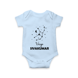 Virgo Star Sign Constellation Romper - BABY BLUE - New Born (Chest 14")
