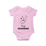 Virgo Star Sign Constellation Romper - BABY PINK - New Born (Chest 14")