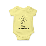 Virgo Star Sign Constellation Romper - PASTEL YELLOW - New Born (Chest 14")