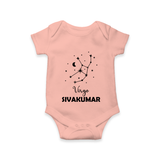 Virgo Star Sign Constellation Romper - PEACH - New Born (Chest 14")