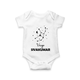Virgo Star Sign Constellation Romper - WHITE - New Born (Chest 14")
