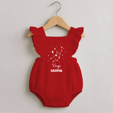 Virgo Star Sign Constellation Romper Frock - RED - 0 - 3 Months Old (Chest 19")