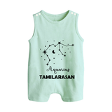 Aquarius Zodiac Constellation Button Romper - MINT GREEN - New Born (Chest 18")