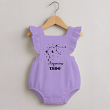 Aquarius Zodiac Constellation Romper Frock - LILAC - 0 - 3 Months Old (Chest 19")