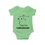 Aquarius Zodiac Constellation Romper - GREEN - New Born (Chest 14")