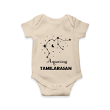Aquarius Zodiac Constellation Romper - IVORY - New Born (Chest 14")