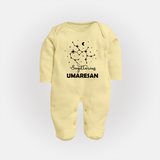 Sagittarius ConstellationFullbody Suit - PASTEL YELLOW - New Born (Chest 7.5")
