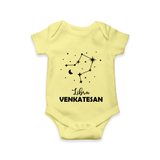 Libra Star Sign Romper - PASTEL YELLOW - New Born (Chest 14")