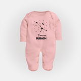 CancerStar Sign ConstellationFullbody Suit - BABY PINK - New Born (Chest 7.5")
