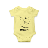 CancerStar Sign Constellation Romper - PASTEL YELLOW - New Born (Chest 14")