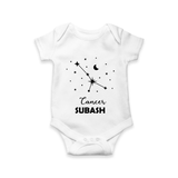 CancerStar Sign Constellation Romper - WHITE - New Born (Chest 14")