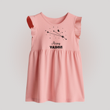 AriesStar Sign Constellation Baby Frock - BABY PINK - 0 - 3 Months Old (Chest 17")