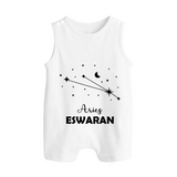 AriesStar Sign Constellation Button Romper - WHITE - New Born (Chest 18")