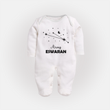 AriesStar Sign ConstellationFullbody Suit - WHITE - New Born (Chest 7.5")