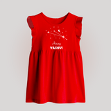 AriesStar Sign Constellation Baby Frock - RED - 0 - 3 Months Old (Chest 17")