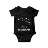 AriesStar Sign Constellation Romper - BLACK - New Born (Chest 14")