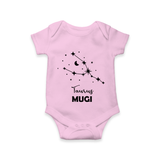 Taurus Zodiac Constellation Romper - BABY PINK - New Born (Chest 14")