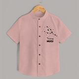 Taurus Zodiac Constellation shirt - PEACH - 0 - 6 Months Old (Chest 23")