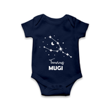 Taurus Zodiac Constellation Romper - NAVY BLUE - New Born (Chest 14")