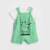 Gemini Zodiac Constellation Dungaree - GREEN - 0 - 5 Months Old (Chest 18")