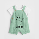 Gemini Zodiac Constellation Dungaree - MINT GREEN - 0 - 5 Months Old (Chest 18")